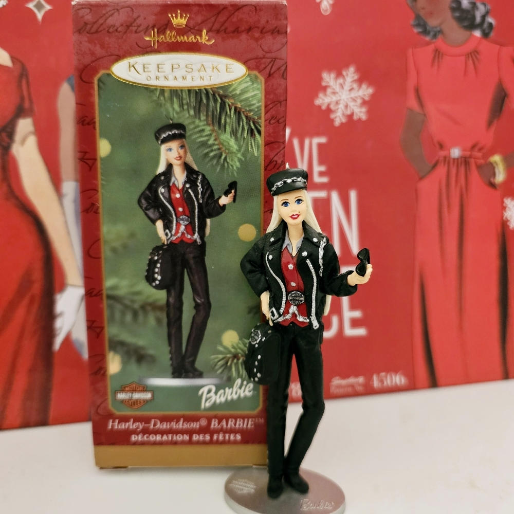 NIB Vintage 2000 Harley-Davidson Barbie Hallmark Christmas Ornament